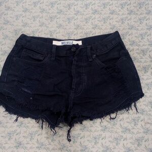 Brandy Melville Women's Black Denim Shorts